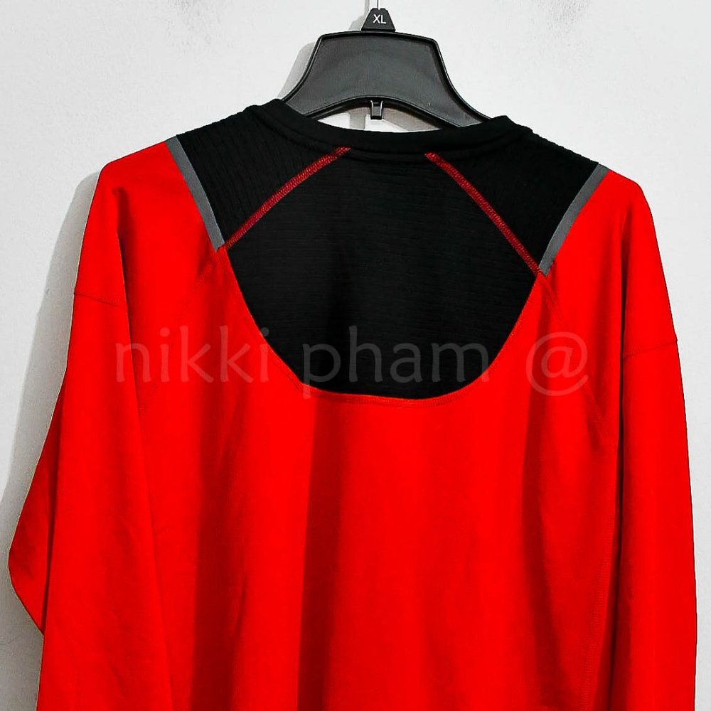 NWT Spyder Active Men’s Long Sleeve T-Shirt in RED - Picture 3 of 4